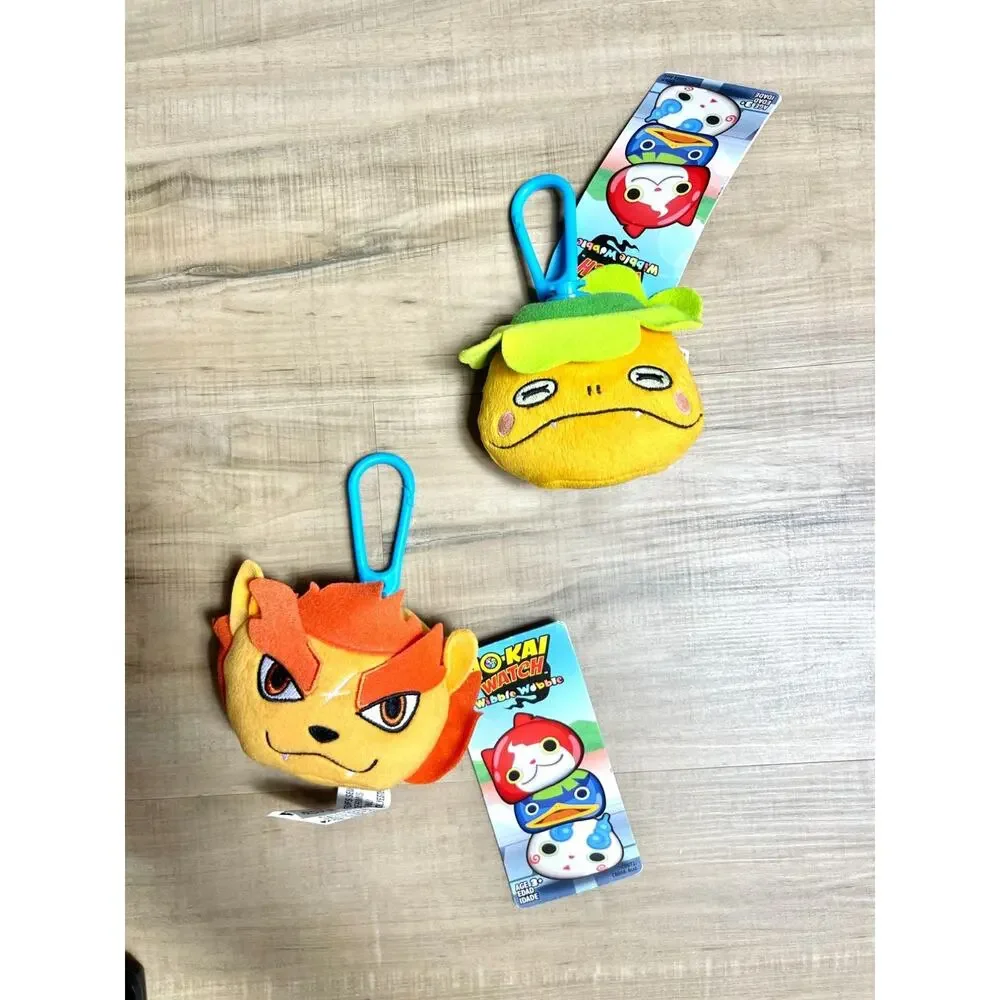 Yo-kai Watch Noko and Blazion Wibble Wobble Plush Yokai Anime Stackable Keychain